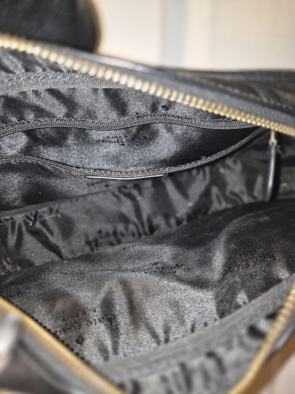 Kate Spade Black Leather Crossbody Bag with Strap Pouch